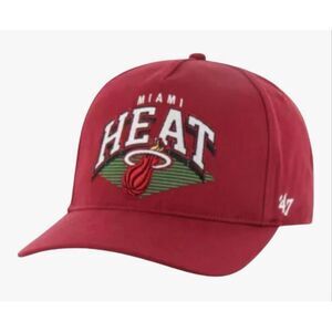 47 NWT NBA Pomona Hitch Adjustable Snap Back Hat Miami Heat Red One Size
